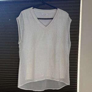 Calvin Klein Textured White Tank Top